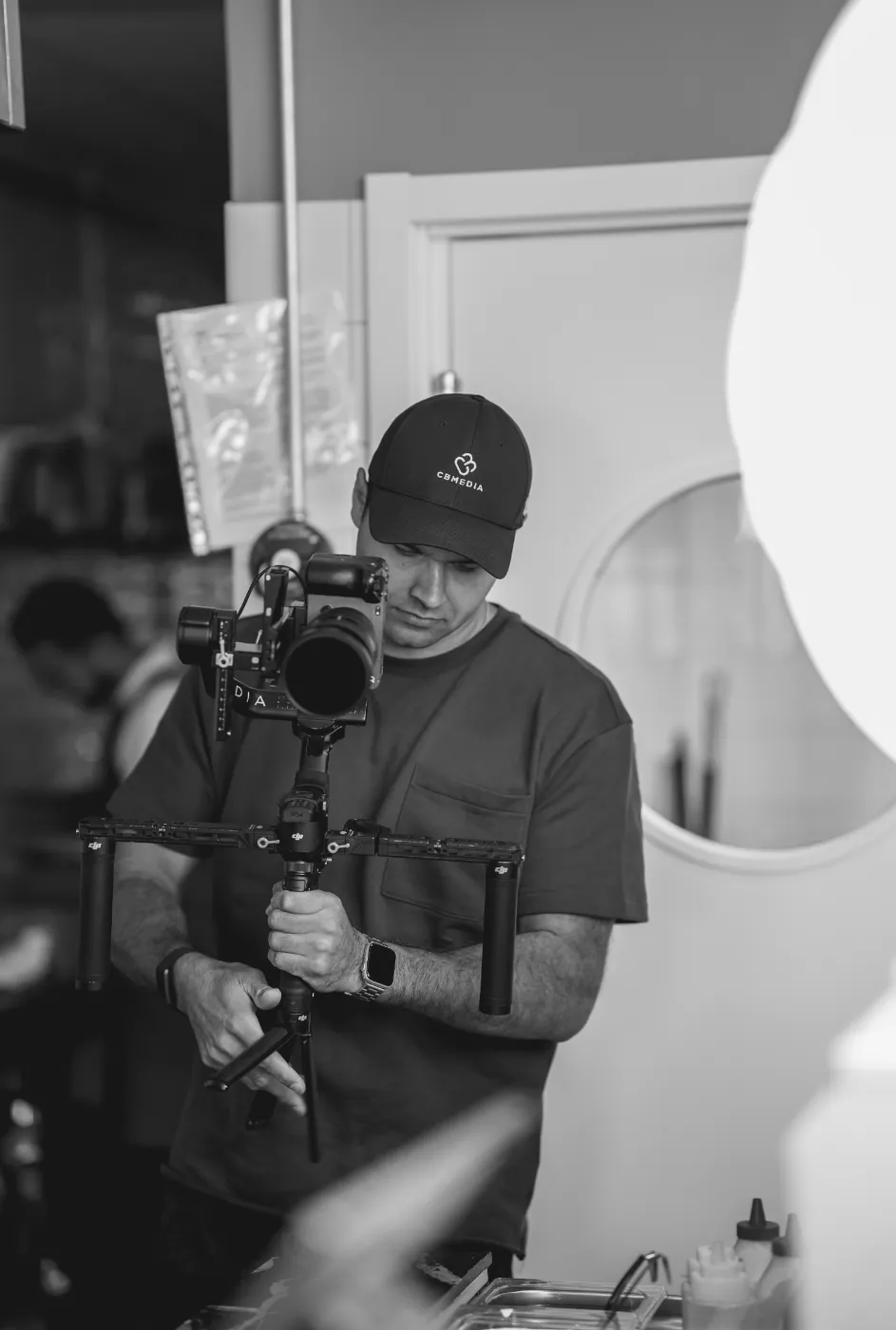 Filmare från CB Media med gimbal under inspelning av film